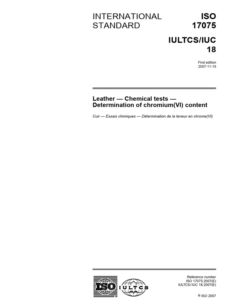 ISO 17075-2007 | PDF | International Organization For Standardization ...