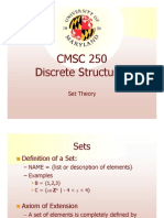 CMSC 250 Discrete Structures: Set Theory