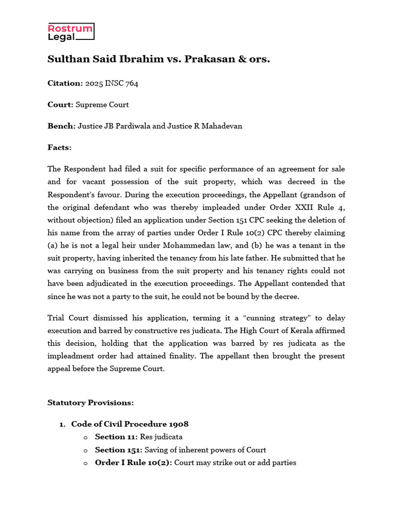 Supreme Court Ruling on Res Judicata in Property Case | PDF | Lawsuit ...
