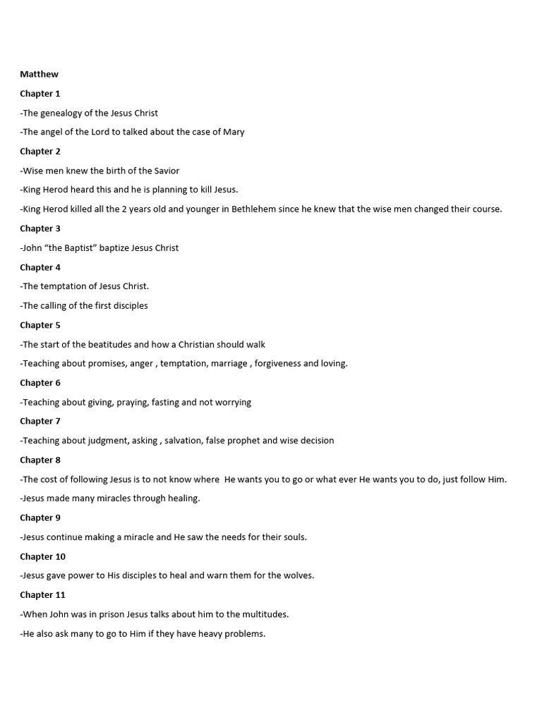 1 Matthew | PDF | Jesus | John The Baptist