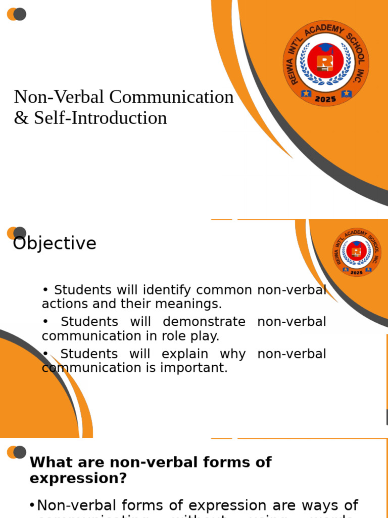 Non-Verbal Communication Basics | PDF | Nonverbal Communication ...
