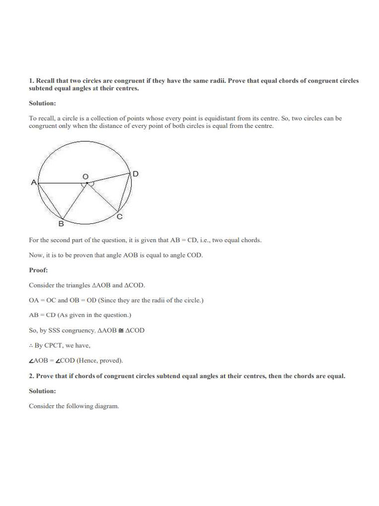 Circles G9 Math | PDF