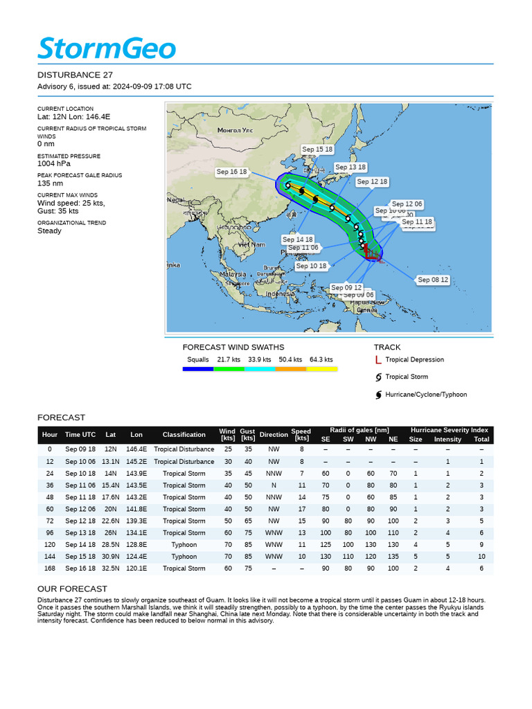 Stormgeo Linseed Field Corporation 2024090917 | PDF | Tropical Cyclones ...
