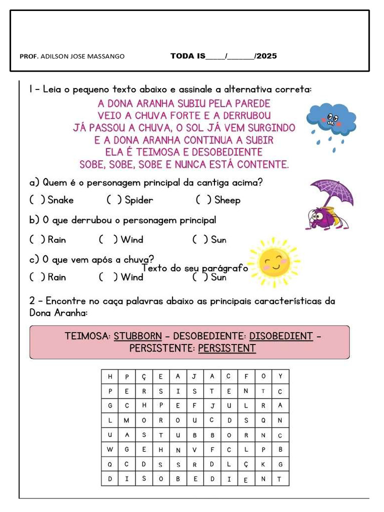 Texte de Ingles 3 Ano | PDF