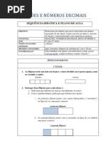 Fracoes e Numeros Decimais - Plano de Aula e Sequencia Didatica