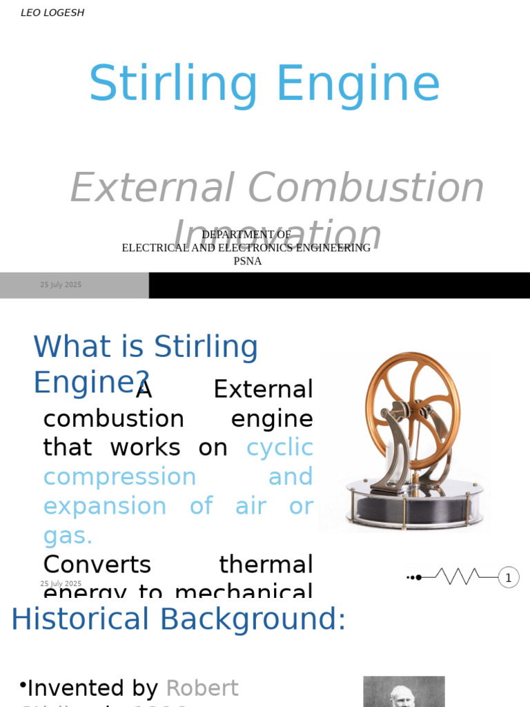 Understanding Stirling Engines: Types & Benefits | PDF | Engines ...