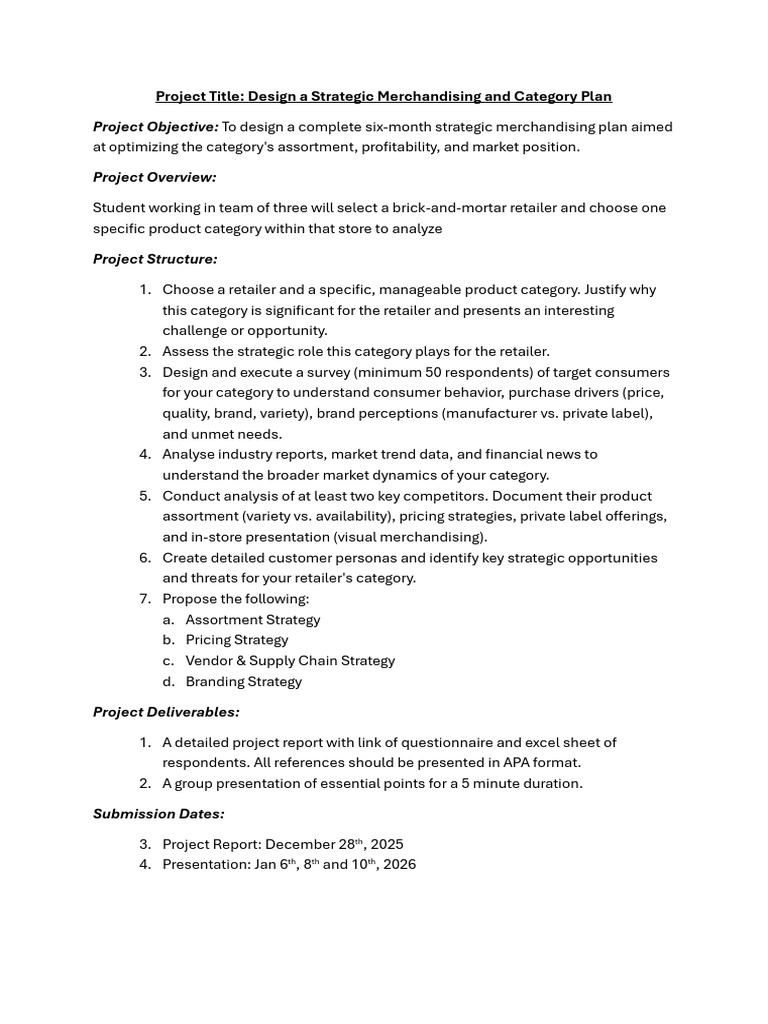 Strategic Merchandising Plan Guide | PDF