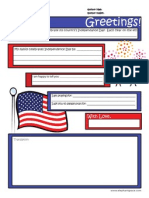 Letter Template 4th of July