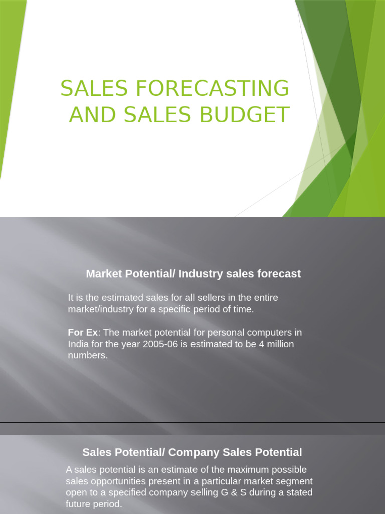 Sales Forecasting Methods and Techniques | PDF | Sales | Forecasting
