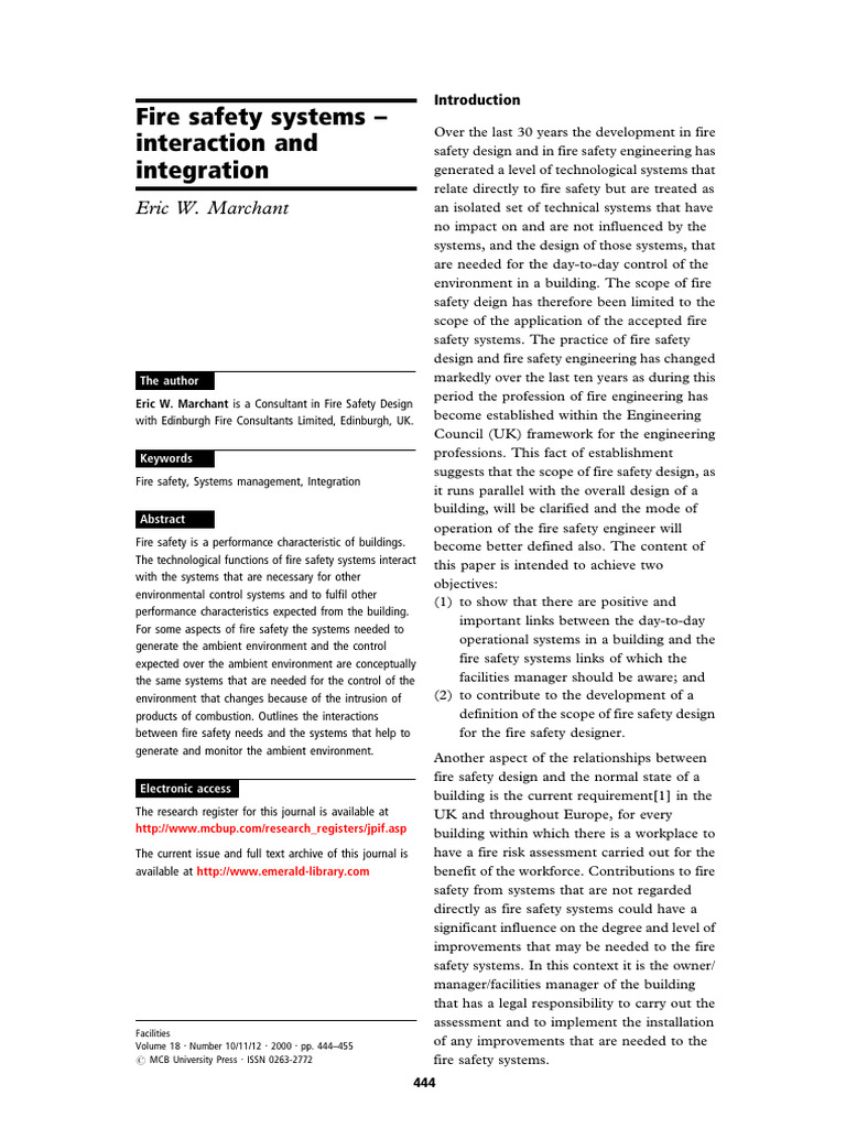 Fire Safety Systems Integration Explained | PDF | Fires | Safety