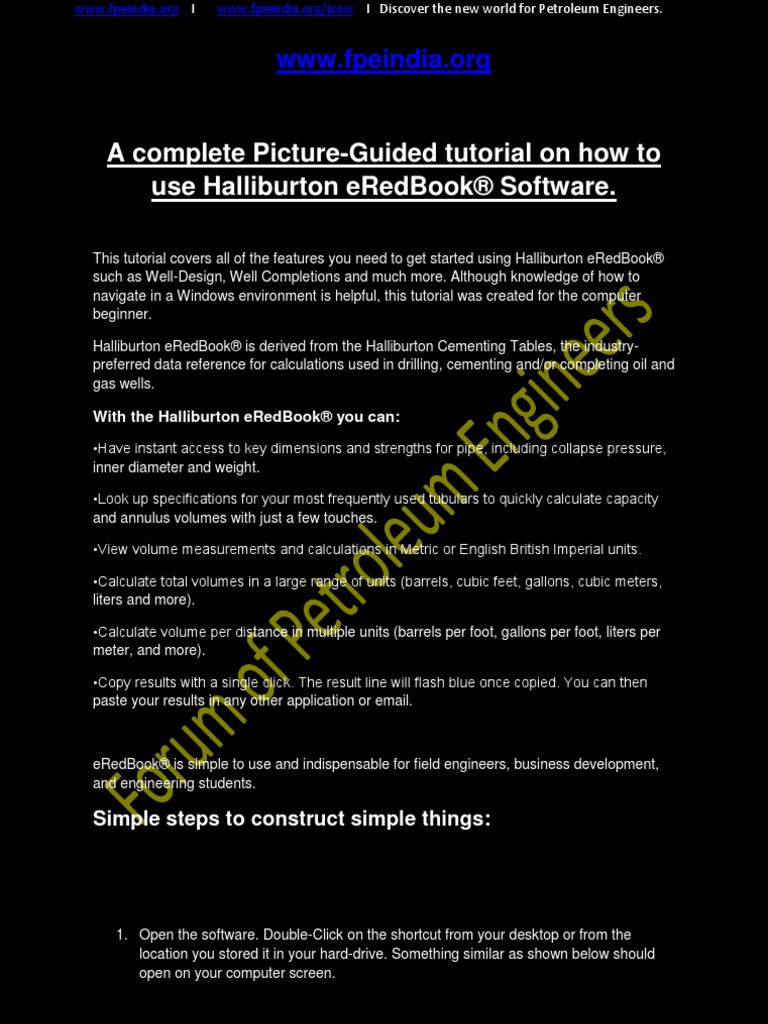 A Complete Picture-Guided Tutorial On How To Use Halliburton eRedBook ...