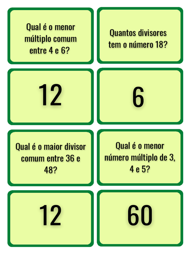 Desafios de Múltiplos e Divisores | PDF