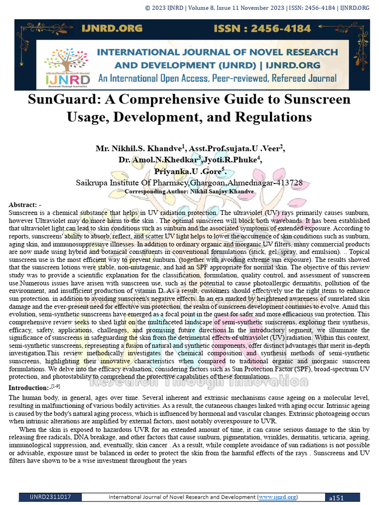 sunscreen guideline | PDF | Sunscreen | Ultraviolet