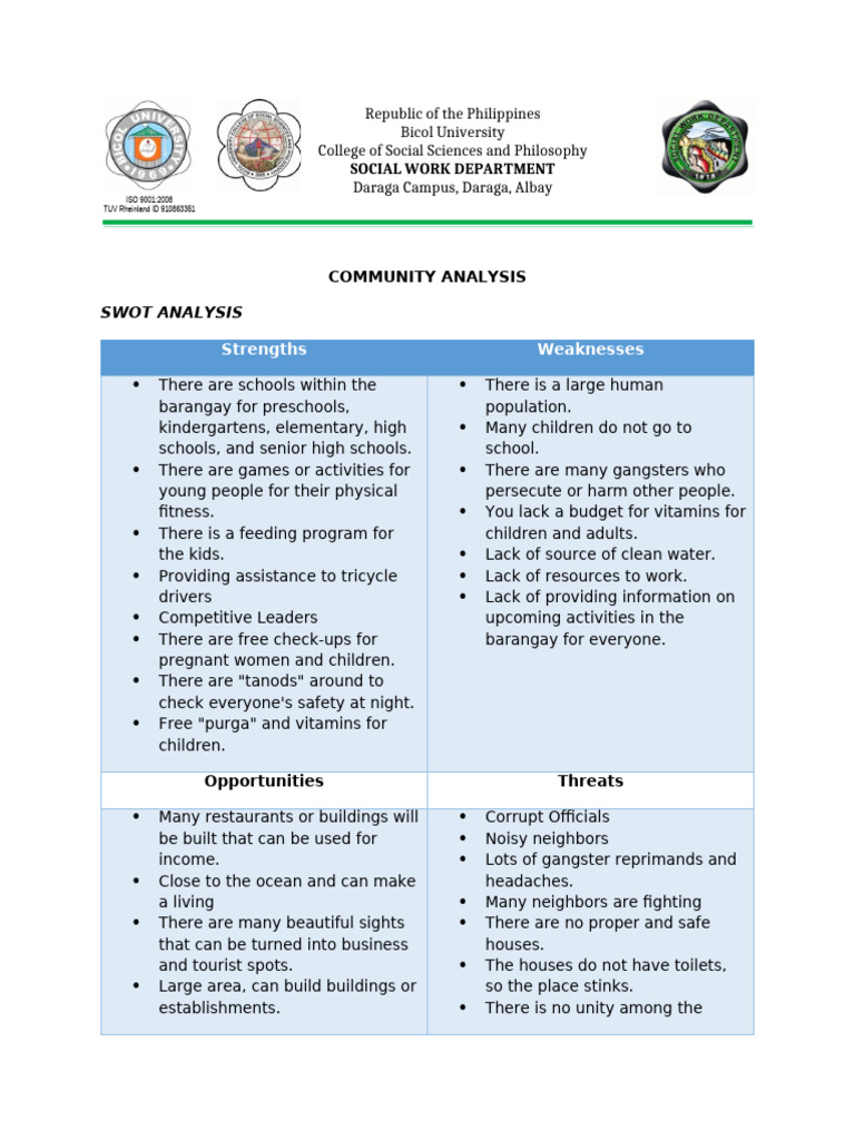 Community Analysis | PDF