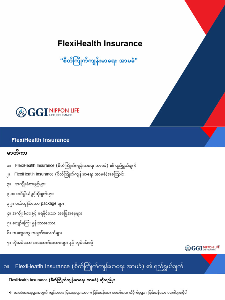 Flexi Health Insurance TR Slide Final | PDF
