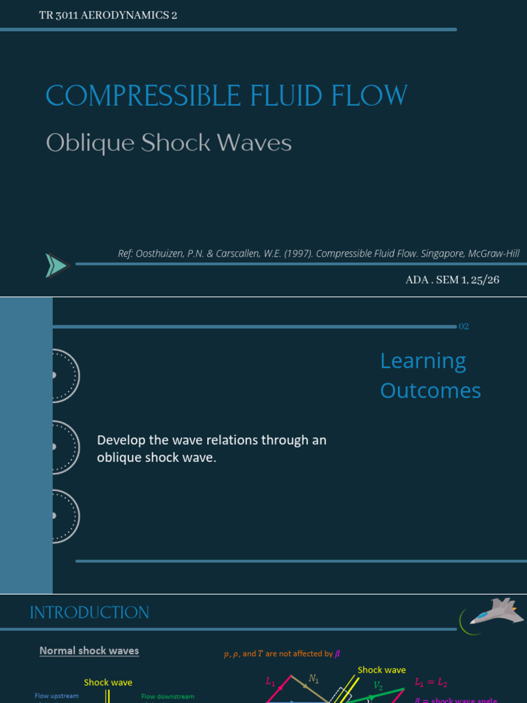 Lecture 5 Obliques Shock Waves | PDF | Shock Wave | Waves