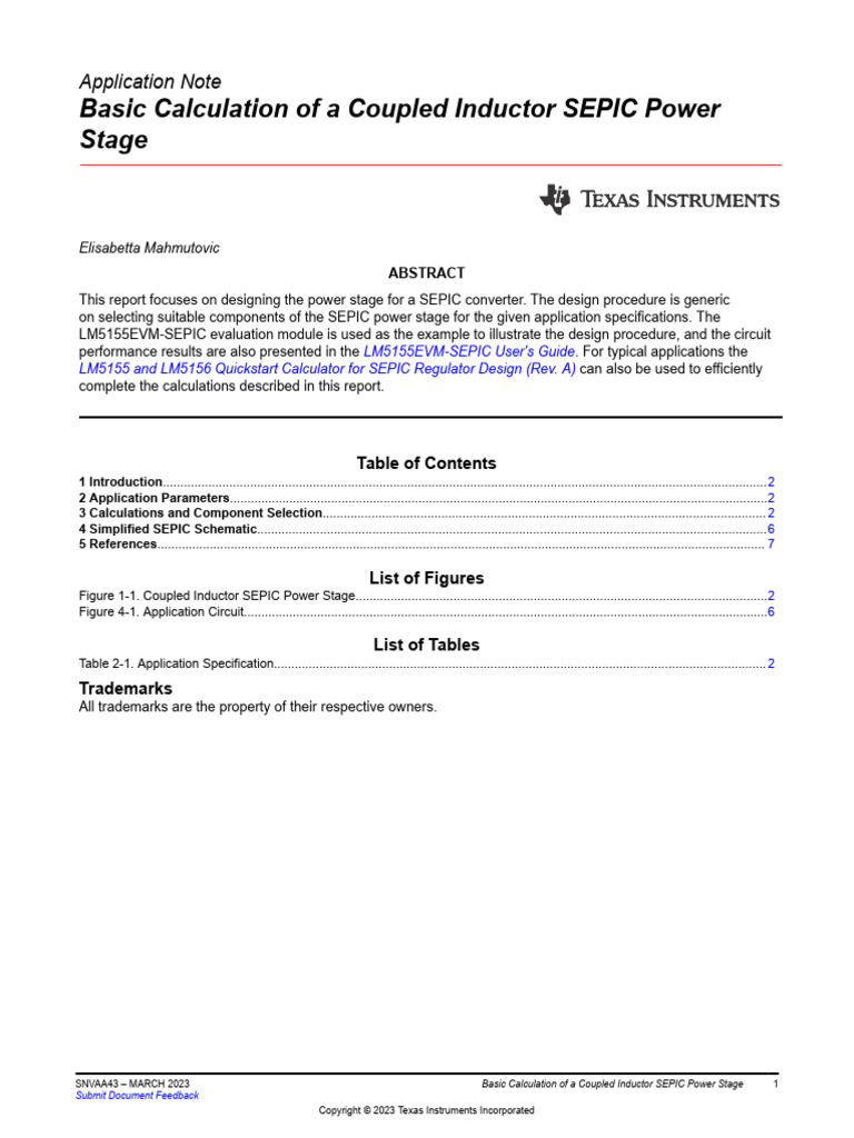 Coupled Inductor SEPIC Power Stage Design | PDF | Capacitor | Inductor