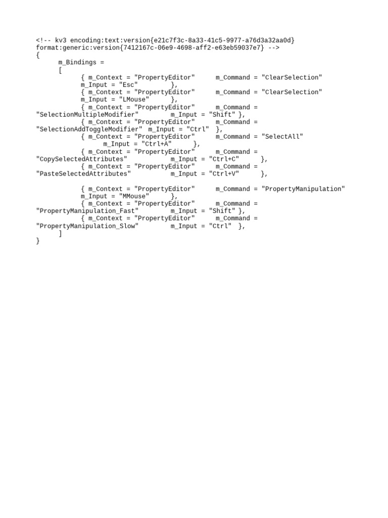 Propertyeditor Key Bindings | PDF