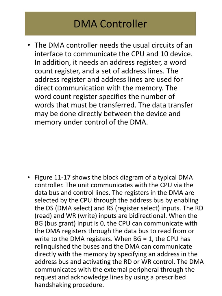 Overview of DMA Controller Registers | PDF | Input/Output | Digital ...