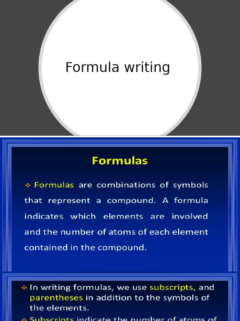 1 - Formula Writting | PDF
