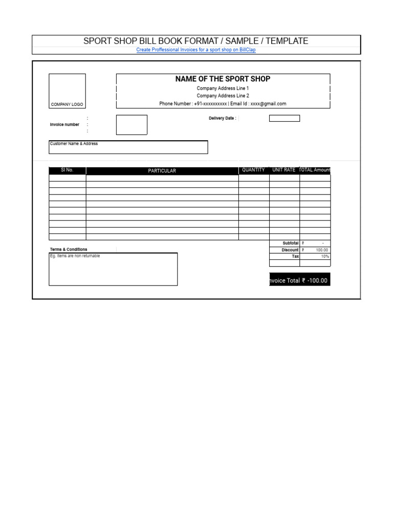 Sport Shop Format | PDF