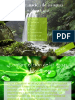 Contaminación de Las Aguas Subterráneas