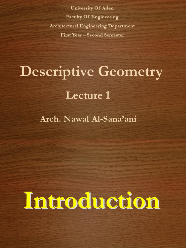 Descriptive Geometry for Engineers | PDF | Geometry | Line (Geometry)