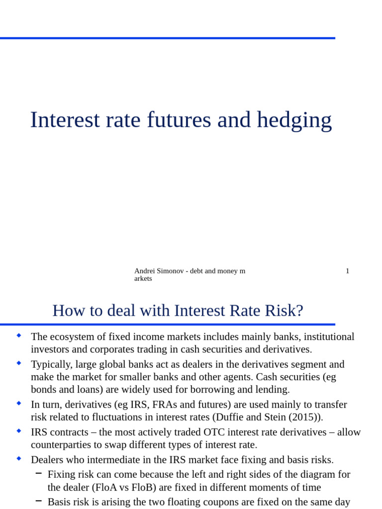 Understanding Interest Rate Futures | PDF | Swap (Finance) | Futures ...