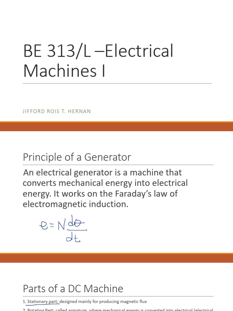 Electrical Machines: DC Generators Guide | PDF | Electrical Engineering ...
