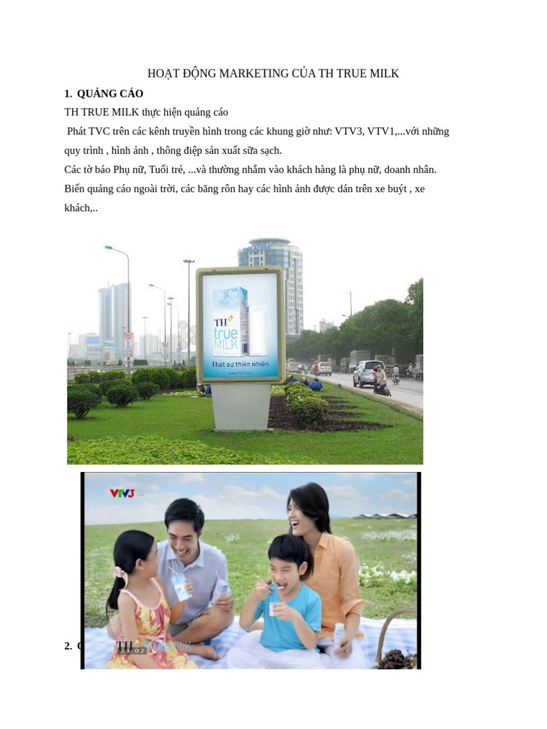 Ho T Đ NG Marketing C A TH True Milk | PDF