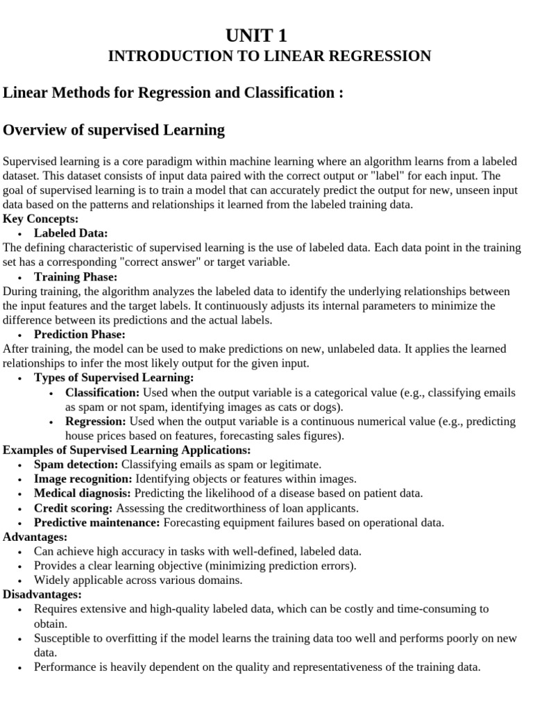 Introduction to Linear Regression Methods | PDF | Errors And Residuals ...