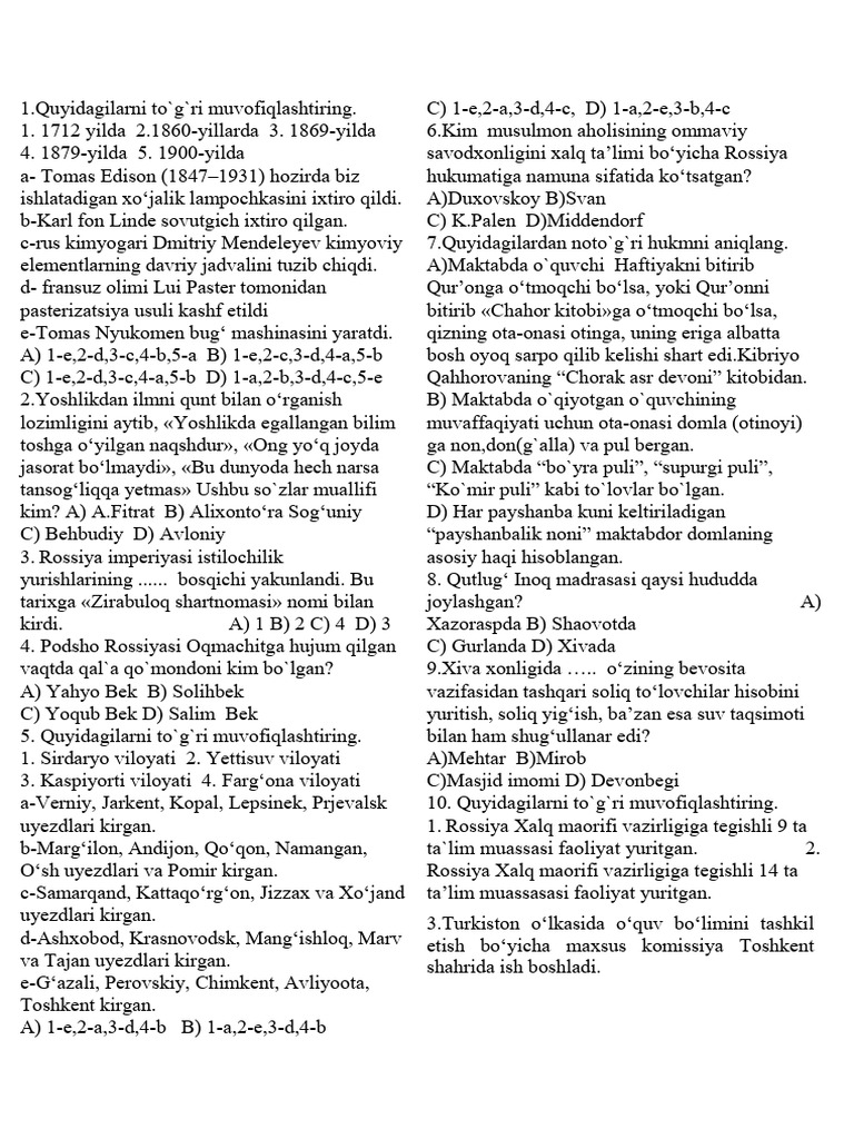 10 Uzb Maavzulashgan | PDF