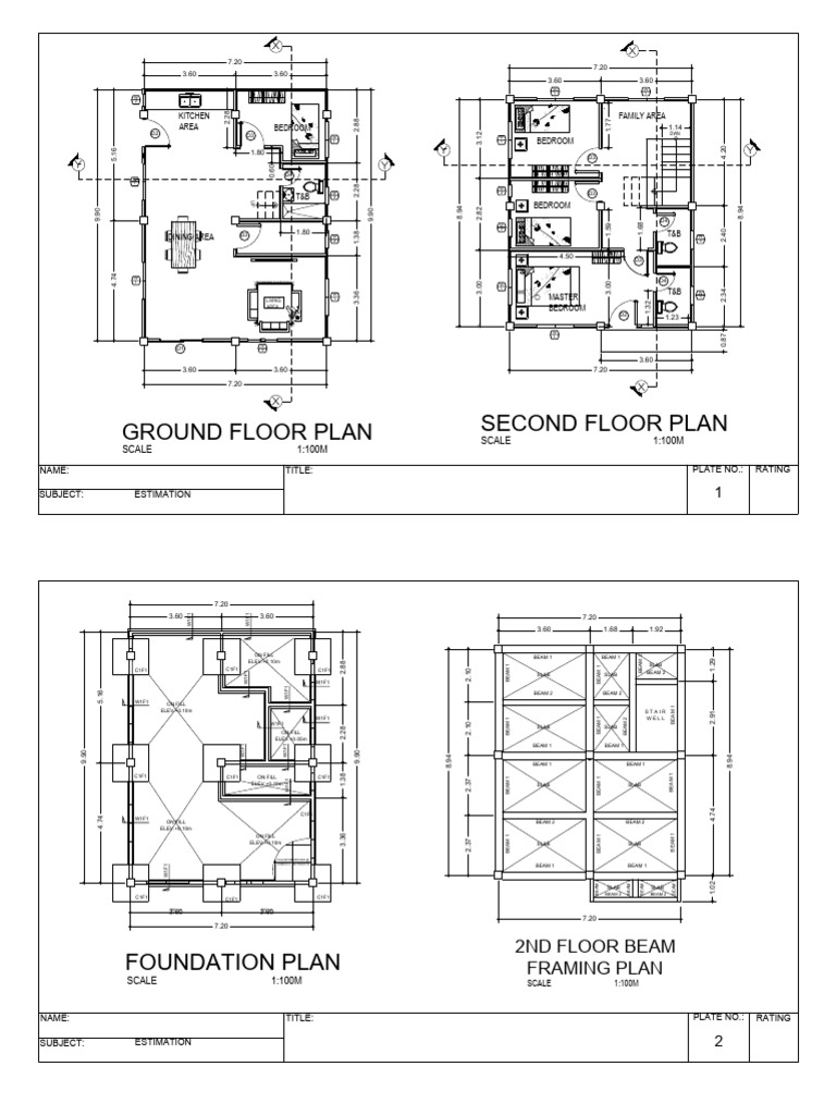 Detailed Architectural Floor Plans | PDF | Structural Engineering