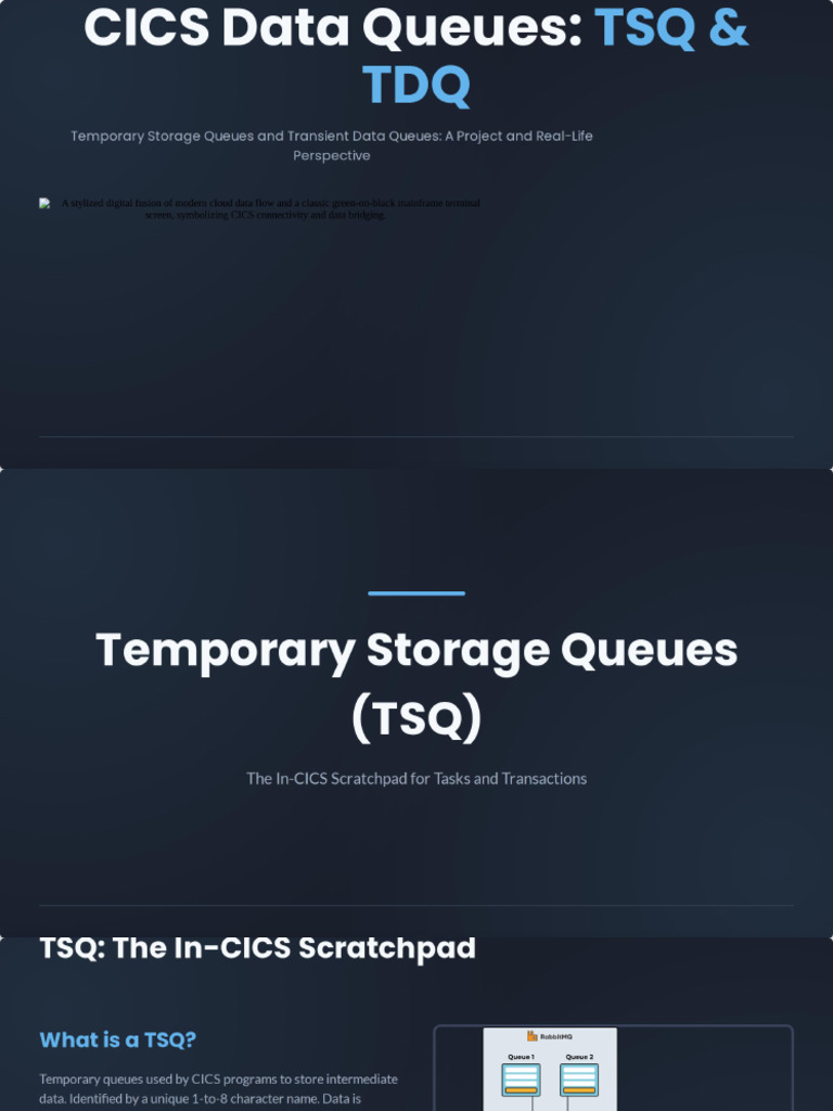 CICS Data Queues - TSQ and TDQ Deep Dive | PDF