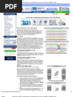 RJ45 Colors - RJ45 Color Guide Diagram - Straight Through and Crossover T-568A and T-568B TIA - EIA