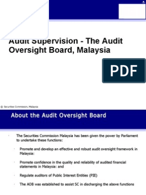 Practitoner S Session 1 The Audit Oversight Board Audit Financial Statement