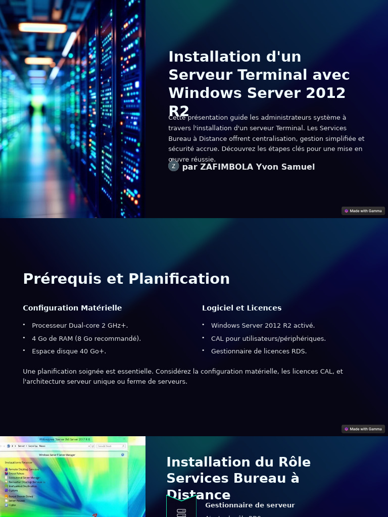 Installation Serveur Terminal Windows 2012 | PDF | Informatique ...