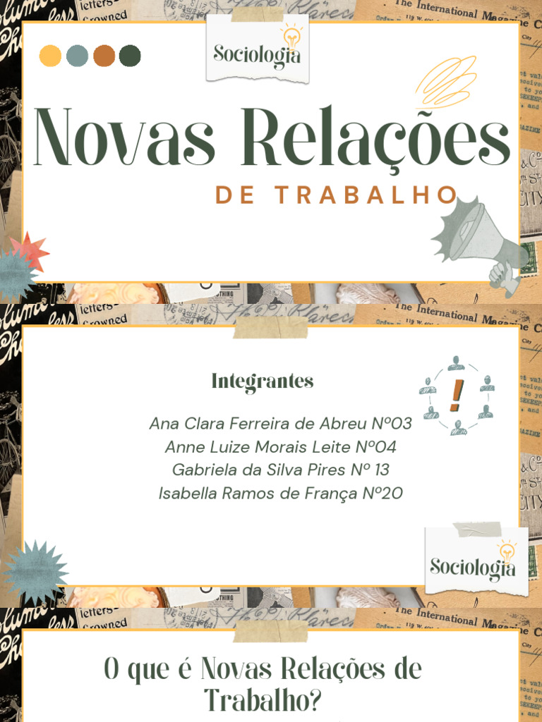 Novas Relações de Trabalho e Desafios | PDF | Globalização | Sociologia