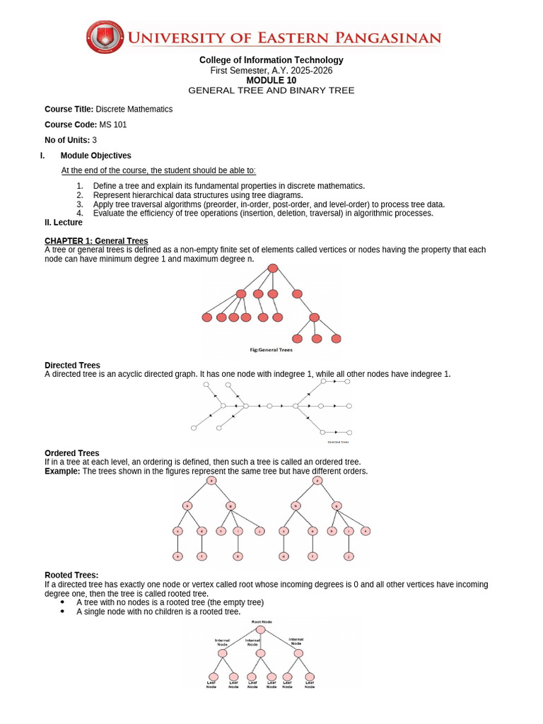 MS101 - Module 10 - Trees - Student's | PDF | Discrete Mathematics ...