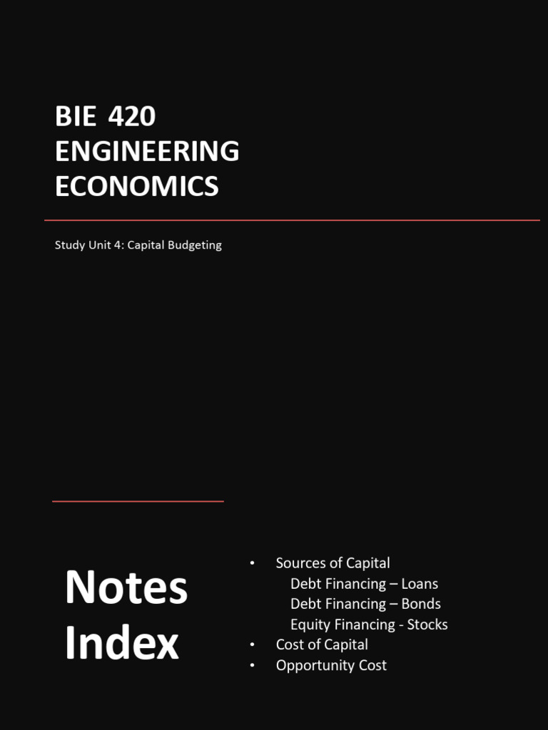 Study Unit 4 - Capital Budgeting | PDF | Bonds (Finance) | Yield (Finance)