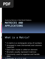 Real-Life Applications of Matrices | PDF | Matrix (Mathematics ...