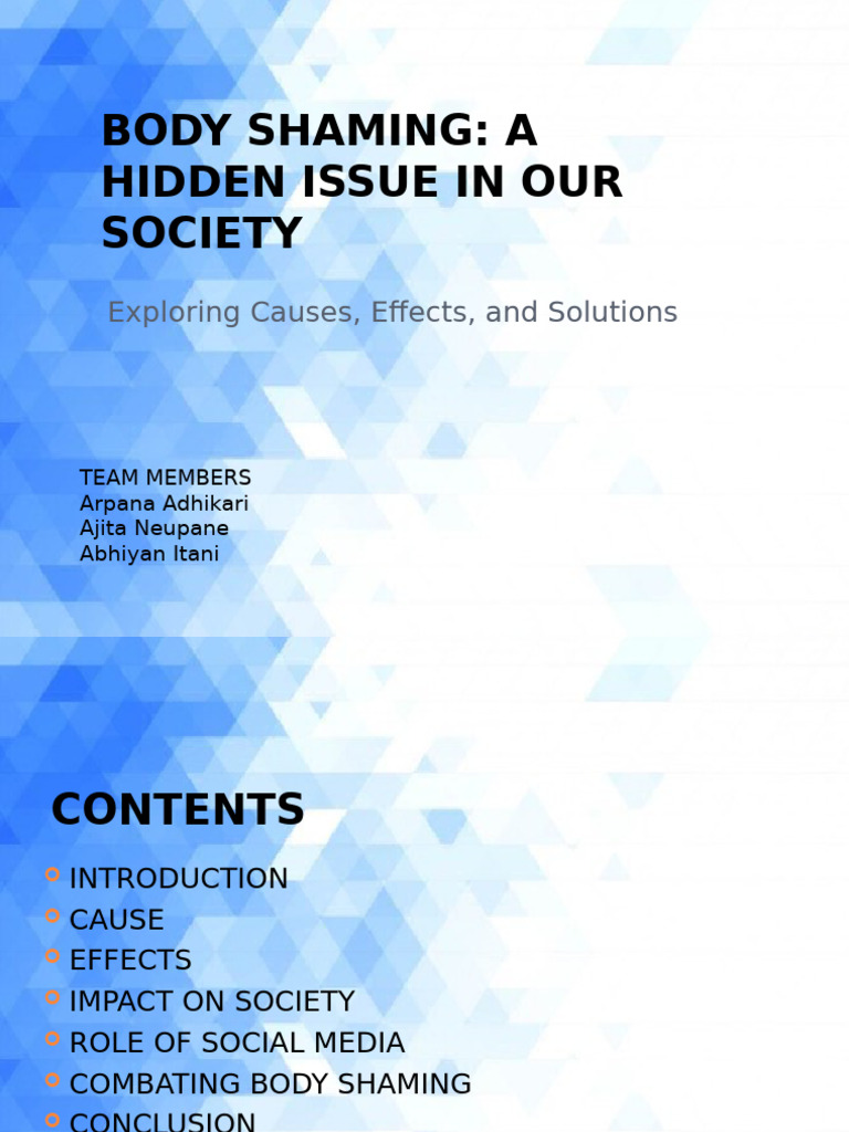 Understanding Body Shaming Issues | PDF