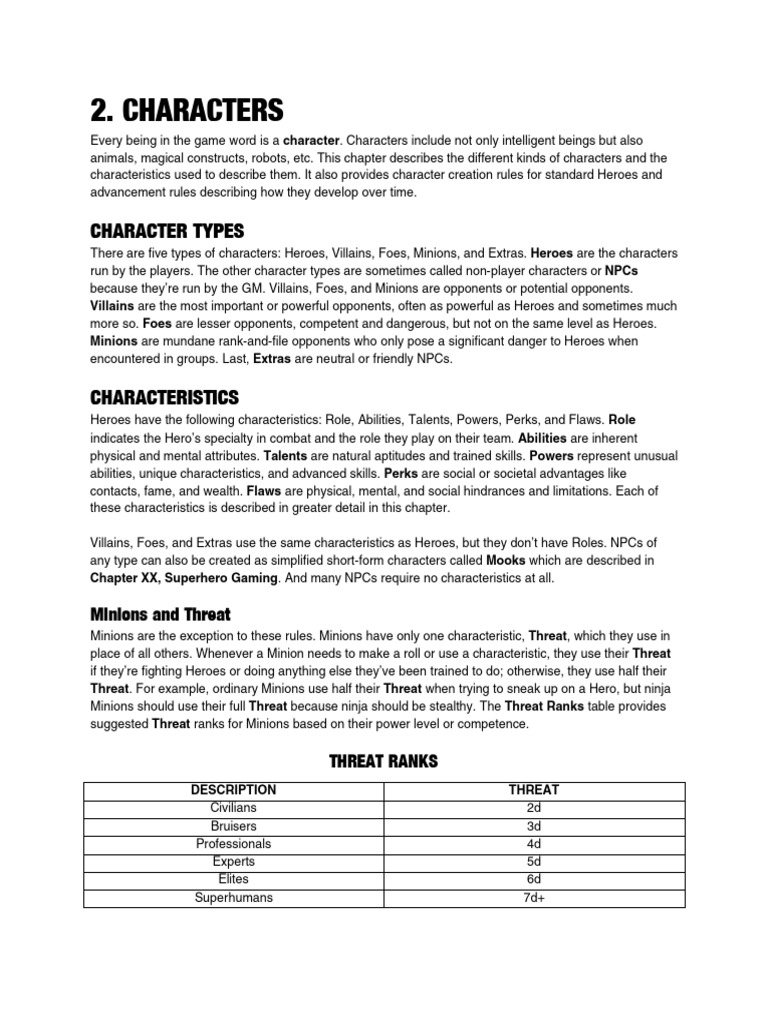 Characters | PDF | Hero | Medicine