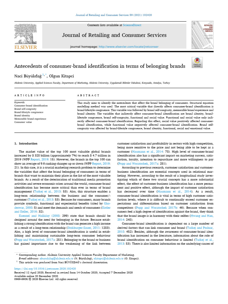 10 1016@j Jretconser 2020 102420 | PDF | Brand | Structural Equation ...