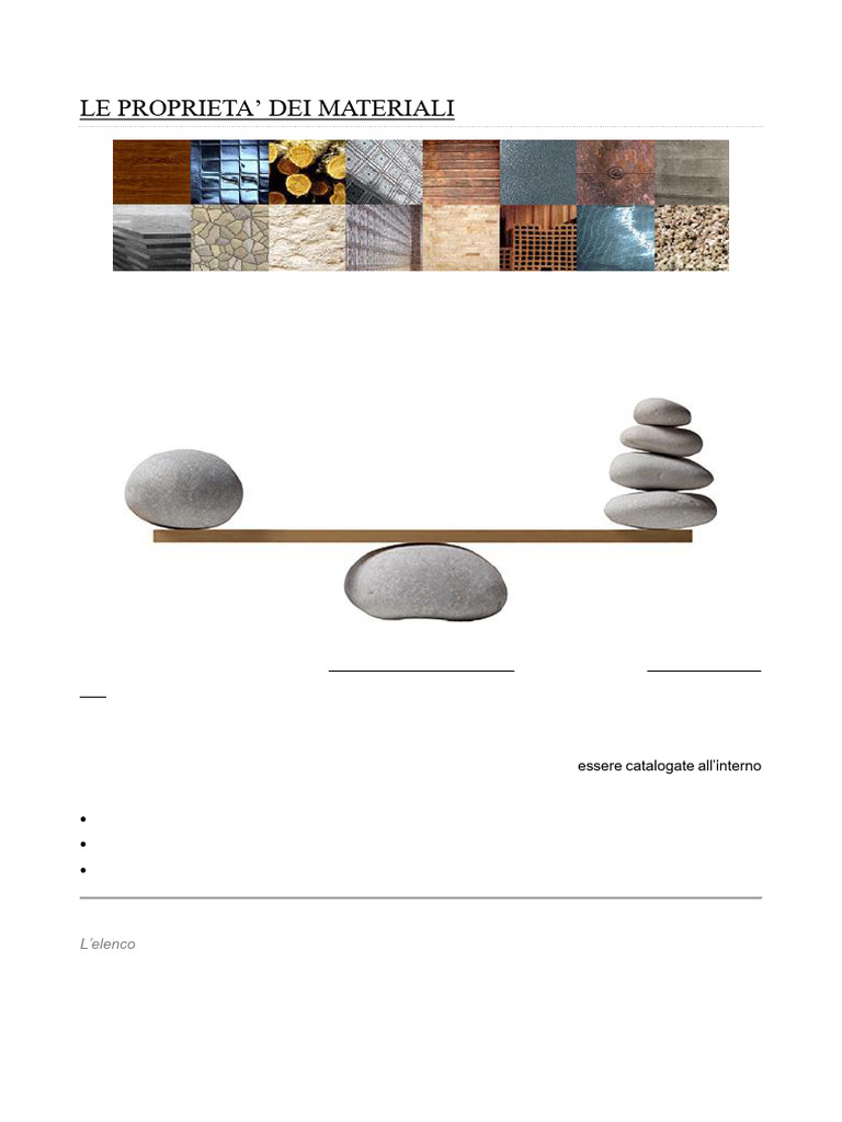 Le Proprieta Dei Materiali | PDF