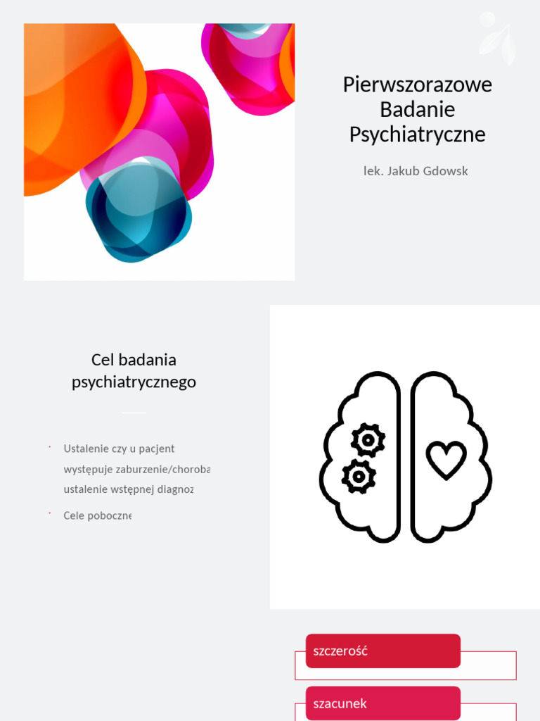 Badanie Psychiatryczne | PDF