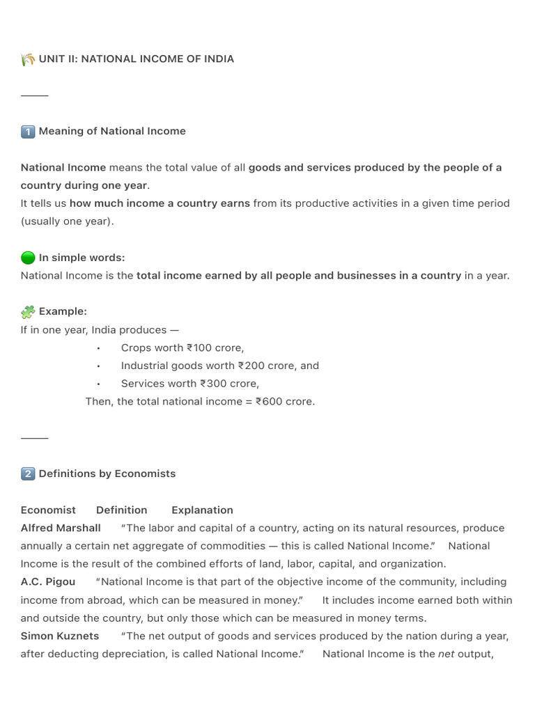 National Income of India Explained | PDF | Gross Domestic Product ...