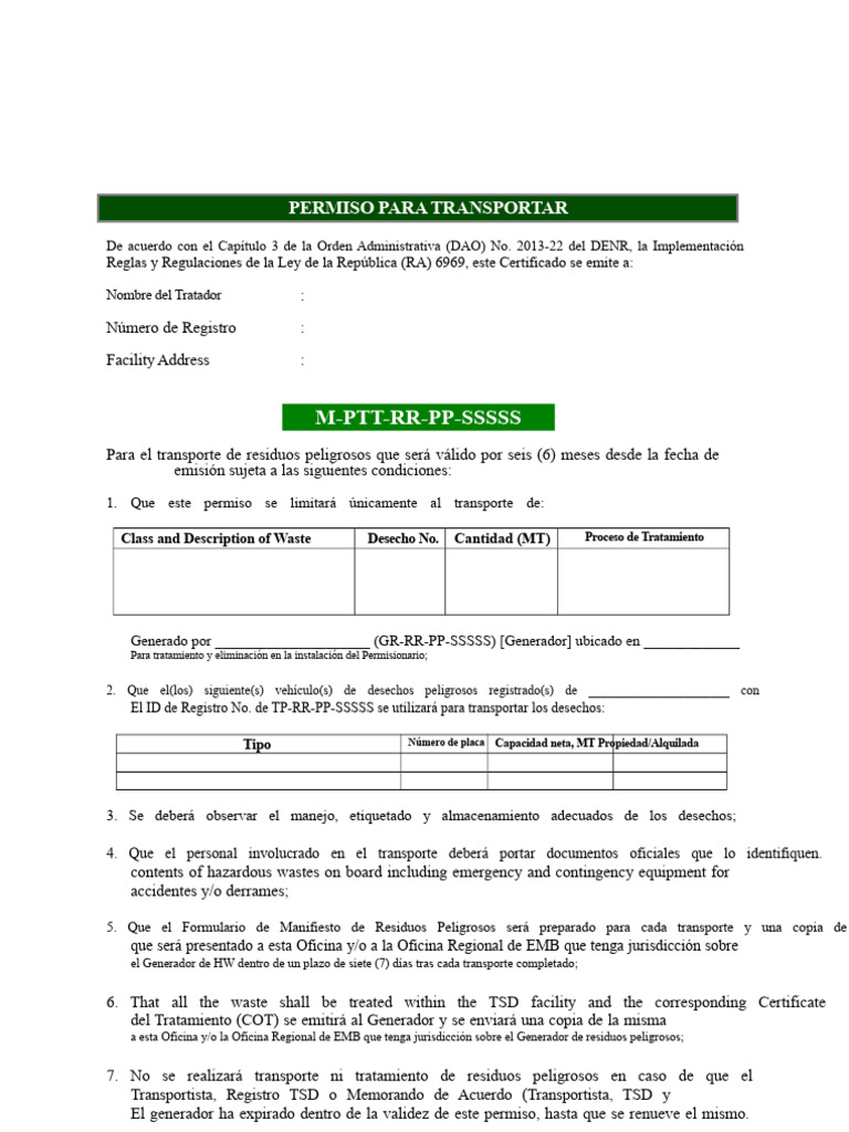 Plantilla de PTT | PDF | Residuos | Contaminación