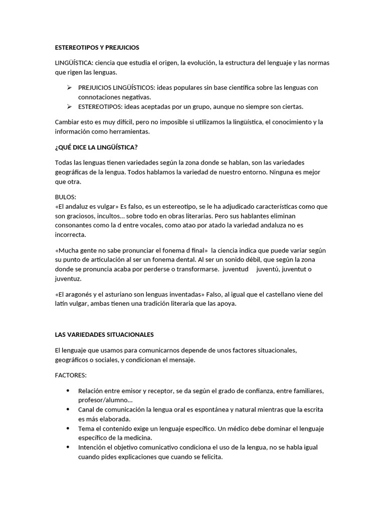 Estereotipos y Prejuicios Lingüísticos | PDF | Lenguaje de señas ...