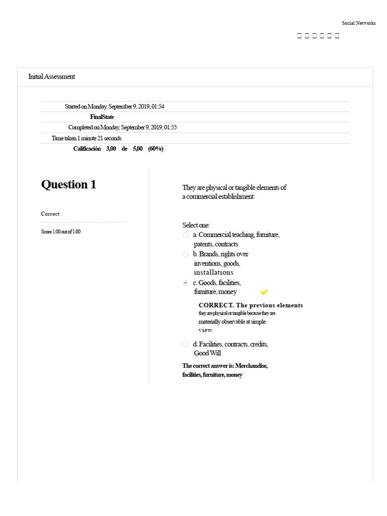 Initial Assessment of Commercial Law and Corporations Uniasturias | PDF ...